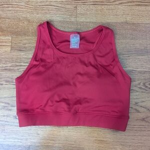 Forever 21 Red Ribbed Sports Bra